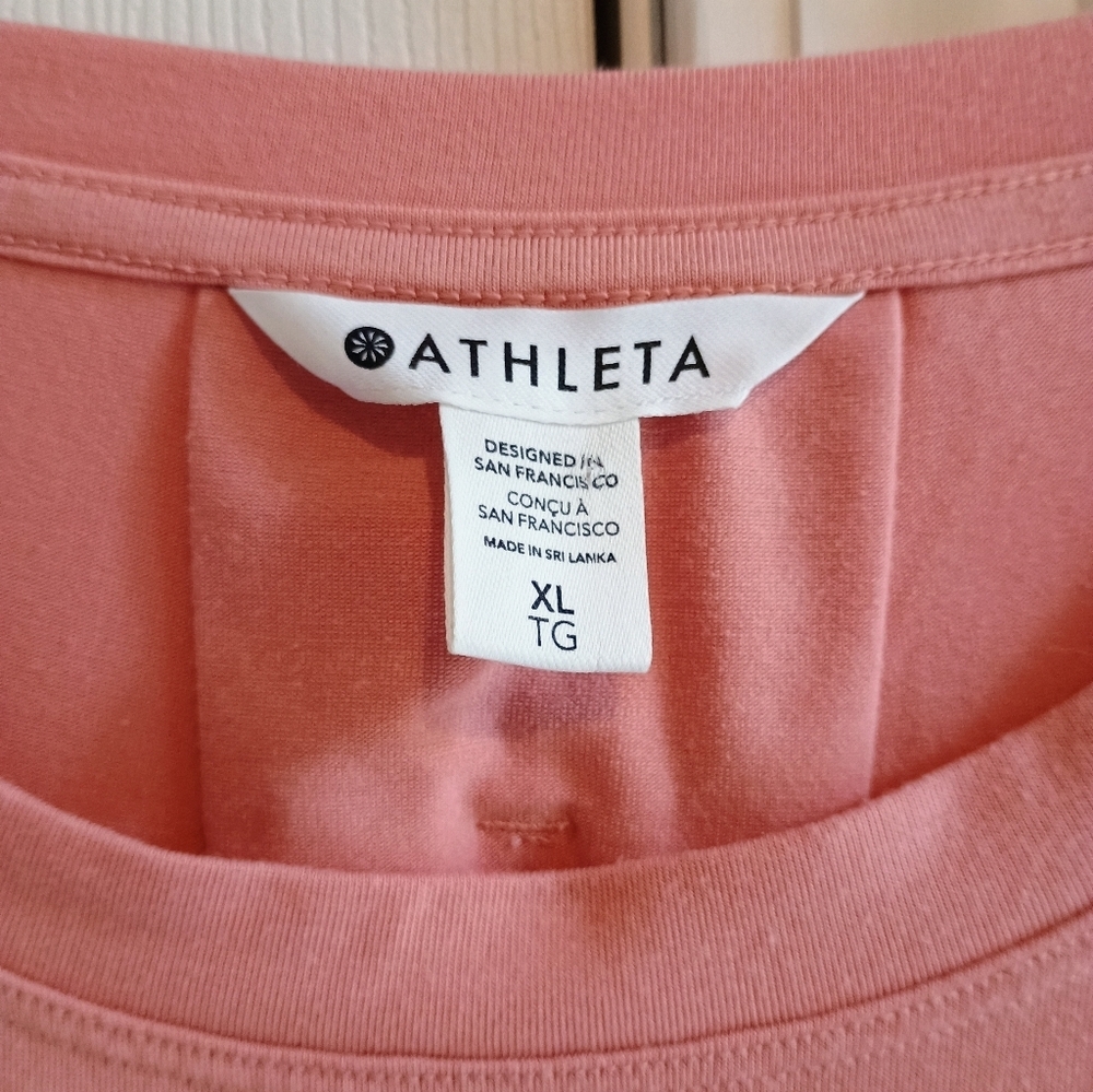 Athleta Elemental Oversized Peachy Pink Long Sleeve Top Size‎ XL - Picture 5 of 13